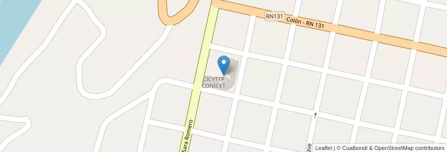 Mapa de ubicacion de CICYTTP CONICET en الأرجنتين, إنتري ريوس, Departamento Diamante, Distrito Costa Grande, Diamante.