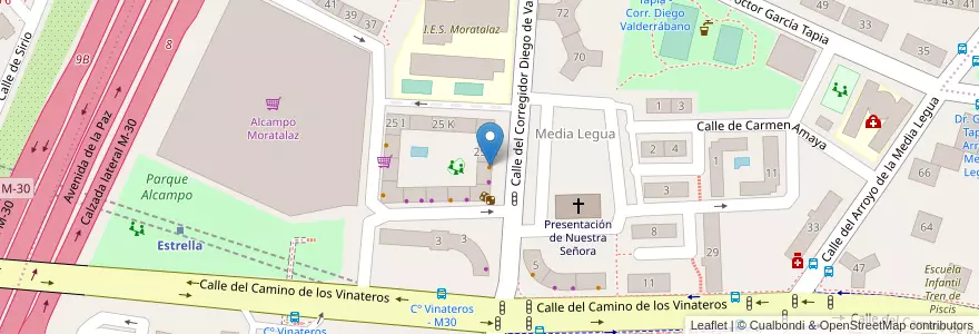 Mapa de ubicacion de Cien Montaditos en Spanje, Comunidad De Madrid, Comunidad De Madrid, Área Metropolitana De Madrid Y Corredor Del Henares, Madrid.