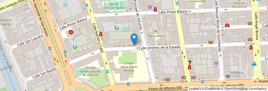 Mapa de ubicacion de Cien Pizzitas en Spanien, Region Murcia, Region Murcia, Campo De Cartagena Y Mar Menor, Cartagena.