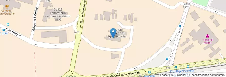 Mapa de ubicacion de Ciencias Agronómicas en Аргентина, Кордова, Departamento Capital, Pedanía Capital, Córdoba, Municipio De Córdoba.
