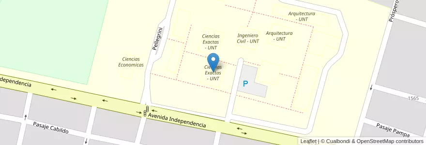 Mapa de ubicacion de Ciencias Exactas - UNT en Argentine, Tucumán, San Miguel De Tucumán, Departamento Capital, San Miguel De Tucumán.