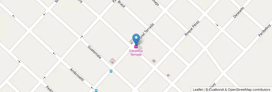 Mapa de ubicacion de Cientifica Terrada en Arjantin, Buenos Aires, Partido De La Matanza, San Justo.