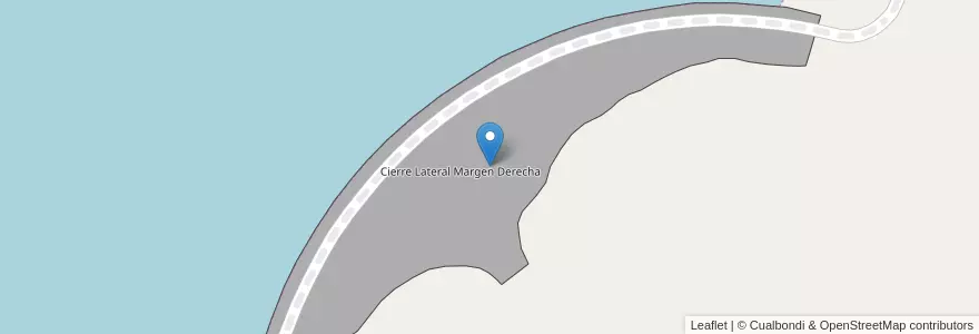 Mapa de ubicacion de Cierre Lateral Margen Derecha en アルゼンチン, コルドバ州, Departamento Calamuchita, Pedanía Santa Rosa.