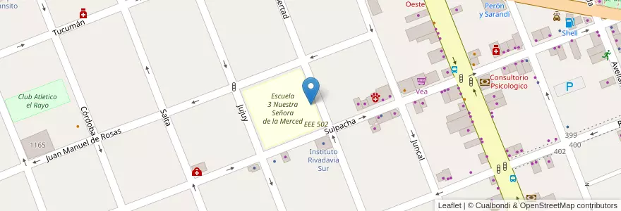 Mapa de ubicacion de CIIE Merlo en Arjantin, Buenos Aires, Partido De Merlo, Merlo.