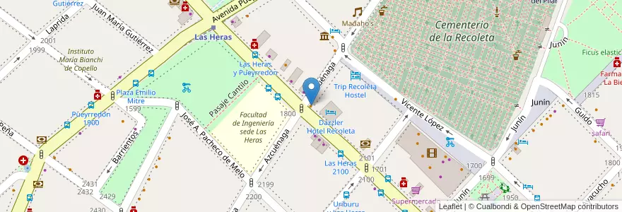 Mapa de ubicacion de Cilento, Recoleta en Arjantin, Ciudad Autónoma De Buenos Aires, Comuna 2, Buenos Aires.