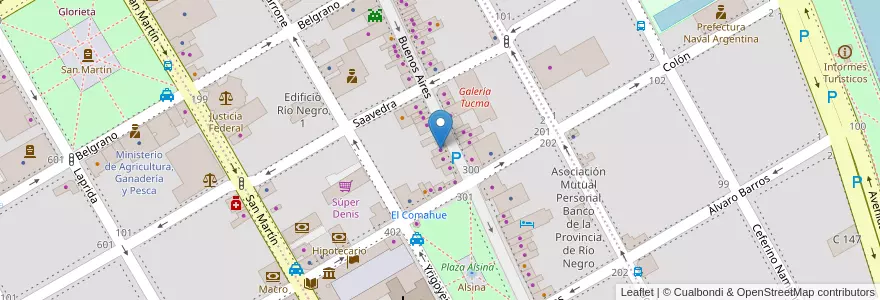 Mapa de ubicacion de Cimarrón en 아르헨티나, 리오네그로주, Departamento Adolfo Alsina, Viedma, Viedma.