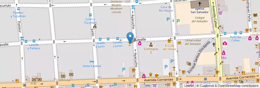 Mapa de ubicacion de Cine Bar, Balvanera en Аргентина, Буэнос-Айрес, Comuna 3, Буэнос-Айрес.