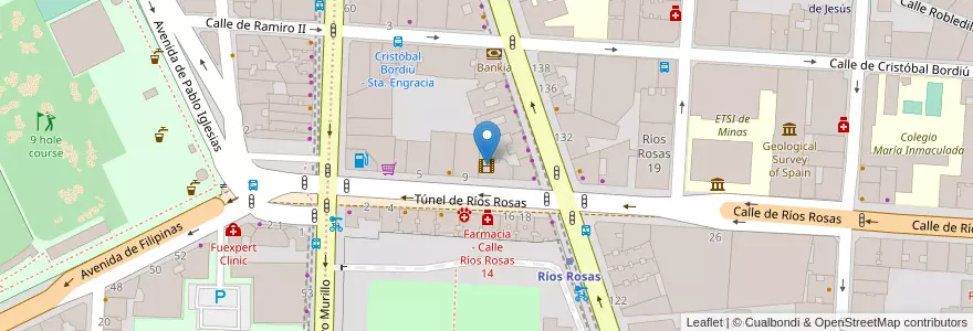 Mapa de ubicacion de Cine Conde Duque Santa Engracia en 西班牙, Comunidad De Madrid, Comunidad De Madrid, Área Metropolitana De Madrid Y Corredor Del Henares, Madrid.