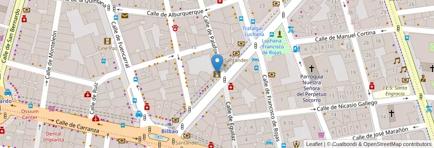 Mapa de ubicacion de Cine Palafox en Espagne, Communauté De Madrid, Communauté De Madrid, Área Metropolitana De Madrid Y Corredor Del Henares, Madrid.