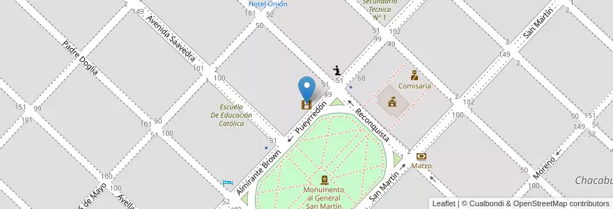 Mapa de ubicacion de Cine Teatro Español en Arjantin, Buenos Aires, Partido De Chacabuco, Chacabuco.