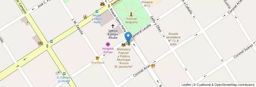 Mapa de ubicacion de Cine Teatro Paz en アルゼンチン, ブエノスアイレス州, Partido De José C. Paz.