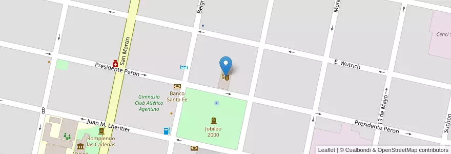 Mapa de ubicacion de Cine Teatro Rivadavia en Arjantin, Santa Fe, Departamento Las Colonias, San Carlos Centro, San Carlos Centro.
