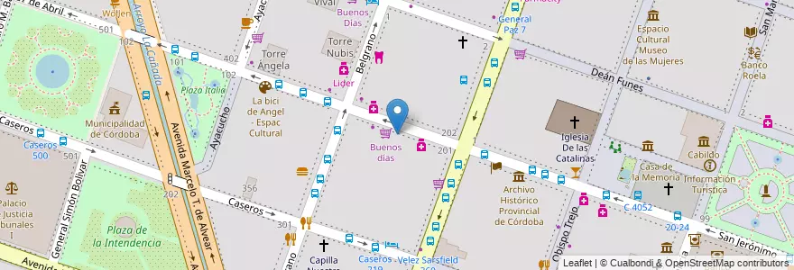 Mapa de ubicacion de Cine Treatro Córdoba en الأرجنتين, Córdoba, Departamento Capital, Pedanía Capital, Córdoba, Municipio De Córdoba.