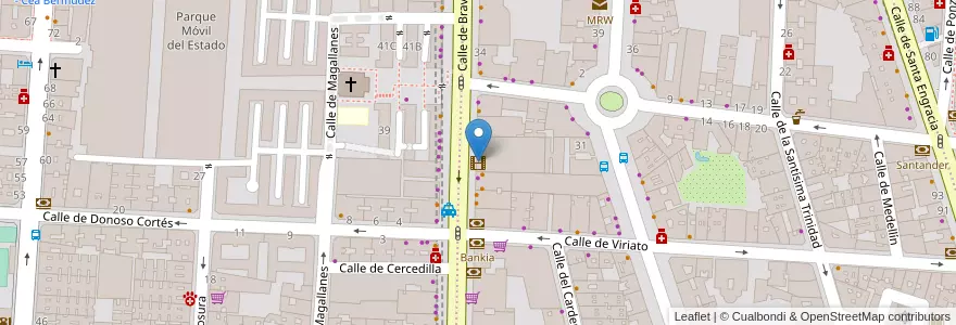 Mapa de ubicacion de Cine Verdi en Испания, Мадрид, Мадрид, Área Metropolitana De Madrid Y Corredor Del Henares, Мадрид.
