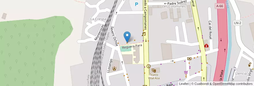 Mapa de ubicacion de Cinema Rock Bar en スペイン, アストゥリアス州, アストゥリアス州, Lena.