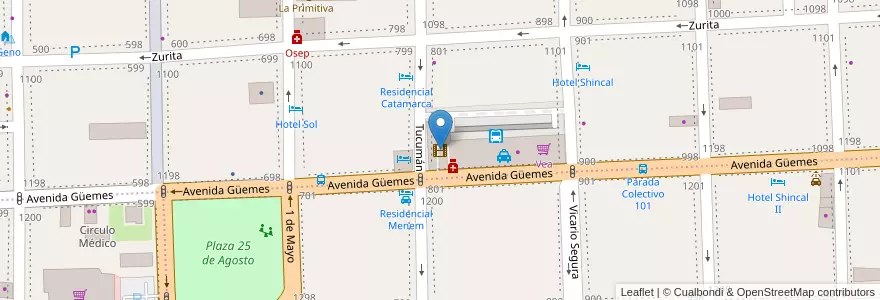 Mapa de ubicacion de Cinemacenter en Argentinien, Catamarca, Departamento Capital, Municipio De San Fernando Del Valle De Catamarca, San Fernando Del Valle De Catamarca.