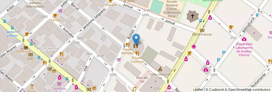 Mapa de ubicacion de Cinemark Palermo, Palermo en 아르헨티나, Ciudad Autónoma De Buenos Aires, 부에노스아이레스, Comuna 14.