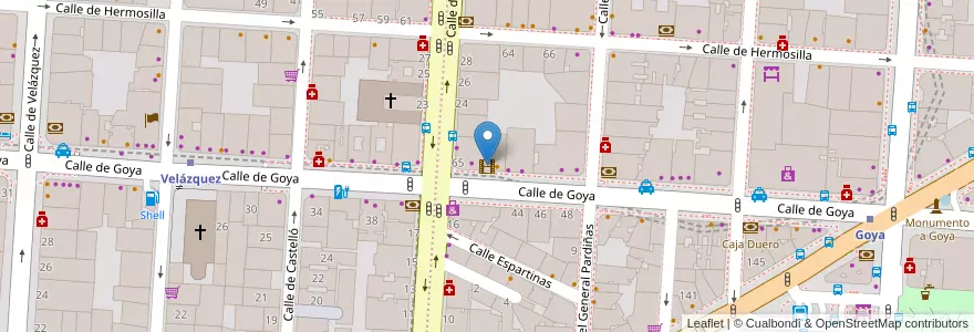 Mapa de ubicacion de Cines Conde Duque Goya en Испания, Мадрид, Мадрид, Área Metropolitana De Madrid Y Corredor Del Henares, Мадрид.