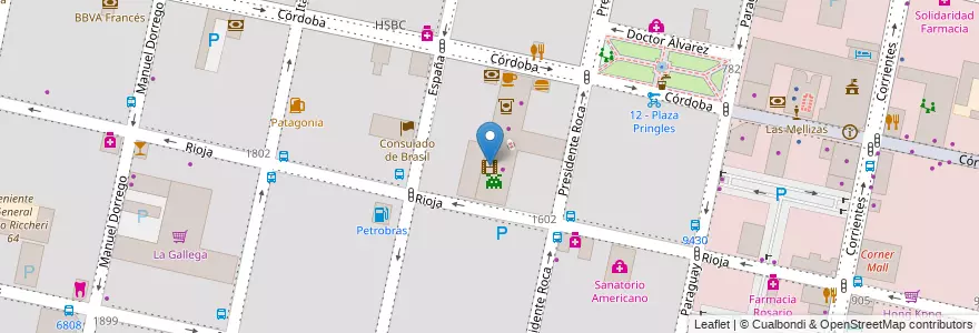 Mapa de ubicacion de Cines del Siglo en 阿根廷, Santa Fe, Departamento Rosario, Municipio De Rosario, 罗萨里奥.