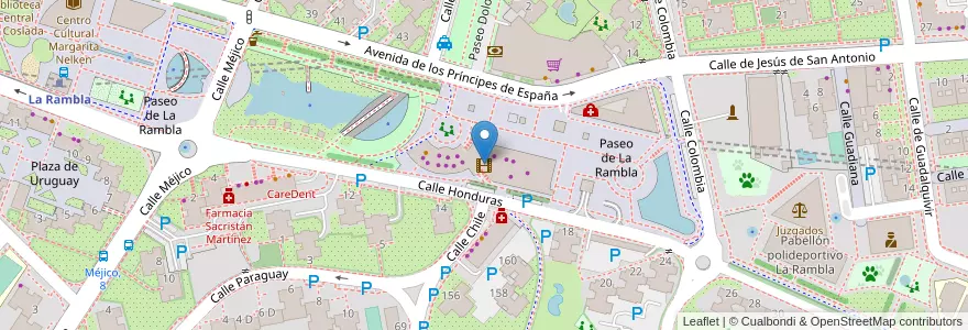 Mapa de ubicacion de Cines La Rambla 3D en اسپانیا, بخش خودمختار مادرید, بخش خودمختار مادرید, Área Metropolitana De Madrid Y Corredor Del Henares, Coslada.
