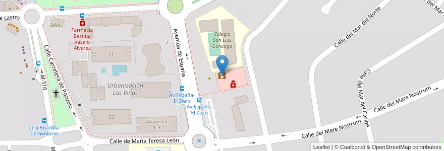 Mapa de ubicacion de Cines Zoco Majadahonda en Spagna, Comunidad De Madrid, Comunidad De Madrid, Área Metropolitana De Madrid Y Corredor Del Henares, Majadahonda.
