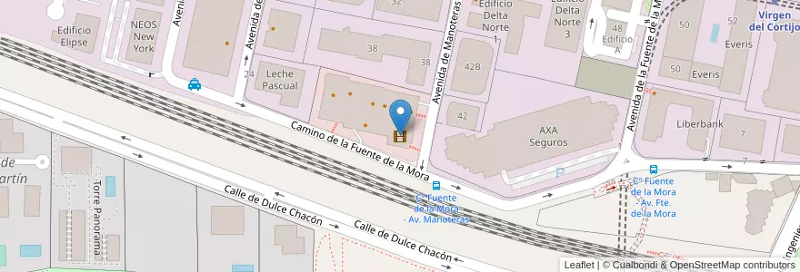 Mapa de ubicacion de Cinesa Manoteras en إسبانيا, منطقة مدريد, منطقة مدريد, Área Metropolitana De Madrid Y Corredor Del Henares, مدريد.