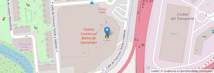 Mapa de ubicacion de Cinesa en Испания, Кантабрия, Кантабрия, Santander, Santander.