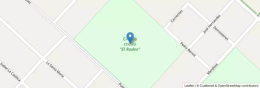 Mapa de ubicacion de Circulo criollo "El Rodeo" en アルゼンチン, ブエノスアイレス州, Partido De Moreno, Trujui.