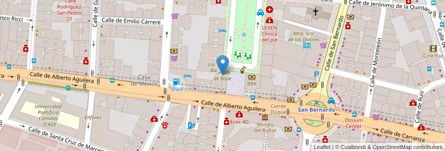 Mapa de ubicacion de Círculo de Baile en Spagna, Comunidad De Madrid, Comunidad De Madrid, Área Metropolitana De Madrid Y Corredor Del Henares, Madrid.