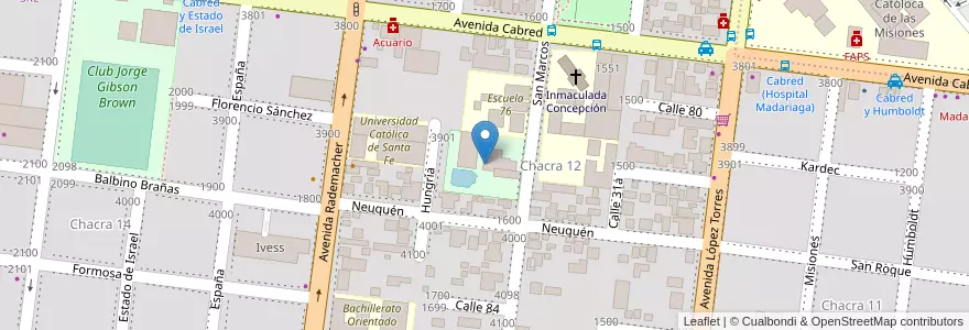 Mapa de ubicacion de Círculo de suboficiales de Gendarmería Nacional en Arjantin, Misiones, Departamento Capital, Municipio De Posadas, Posadas.