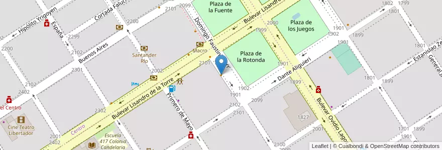 Mapa de ubicacion de Circulo Deportivo en アルゼンチン, サンタフェ州, Departamento Caseros, Municipio De Casilda, Casilda.
