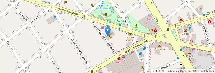 Mapa de ubicacion de Círculo Ítalo Argentino Liber Piemont en Argentinië, Ciudad Autónoma De Buenos Aires, Buenos Aires, Comuna 6.