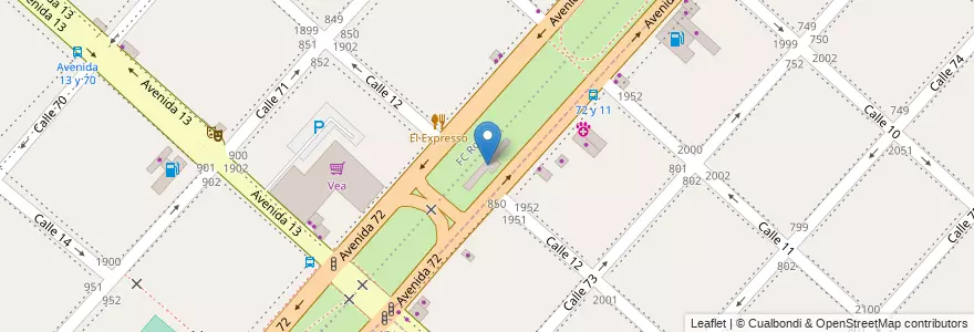 Mapa de ubicacion de Circunvalación, Casco Urbano en Arjantin, Buenos Aires, Partido De La Plata.