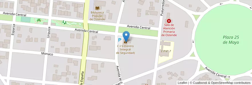 Mapa de ubicacion de C.I.S (Centro Integral de Seguridad) en Argentina, Provincia Di Buenos Aires, Partido De Pinamar.