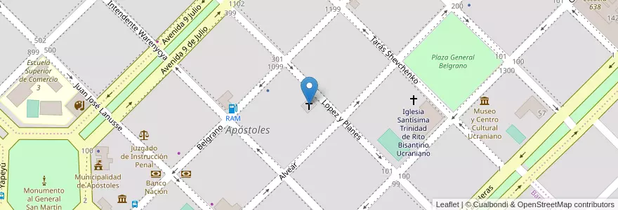 Mapa de ubicacion de Cita con la Vida en Apostoles en アルゼンチン, ミシオネス州, Departamento Apóstoles, Municipio De Apóstoles, Apóstoles.