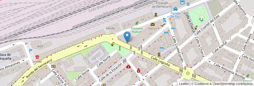 Mapa de ubicacion de Citi Café en إسبانيا, قشتالة وليون, برغش, Ebro, Miranda De Ebro.
