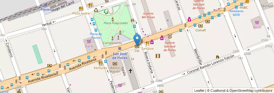 Mapa de ubicacion de Citi, Flores en Argentine, Ciudad Autónoma De Buenos Aires, Comuna 7, Buenos Aires.