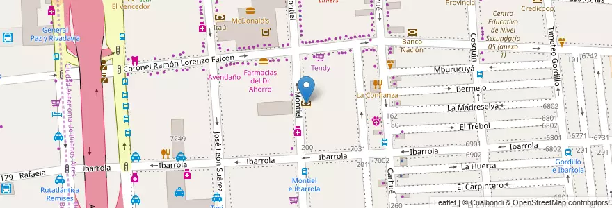 Mapa de ubicacion de Citi, Liniers en 阿根廷, Ciudad Autónoma De Buenos Aires, Comuna 9, 布宜诺斯艾利斯.