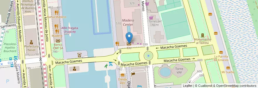 Mapa de ubicacion de Citi, Puerto Madero en 阿根廷, Ciudad Autónoma De Buenos Aires, Comuna 1, 布宜诺斯艾利斯.
