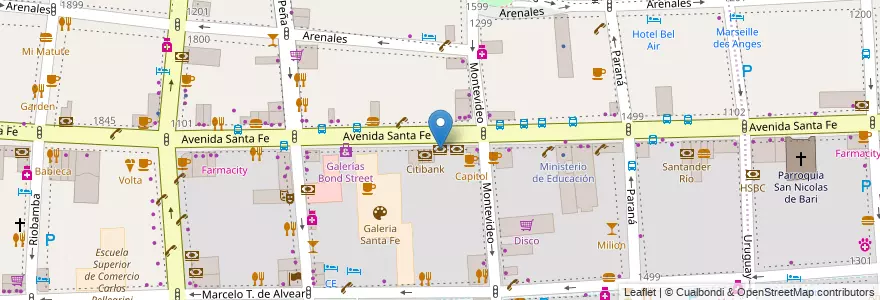 Mapa de ubicacion de Citi, Recoleta en アルゼンチン, Ciudad Autónoma De Buenos Aires, Comuna 2, ブエノスアイレス.
