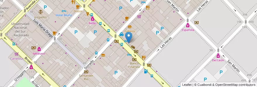 Mapa de ubicacion de Citibank en Arjantin, Buenos Aires, Partido De Bahía Blanca, Bahía Blanca.