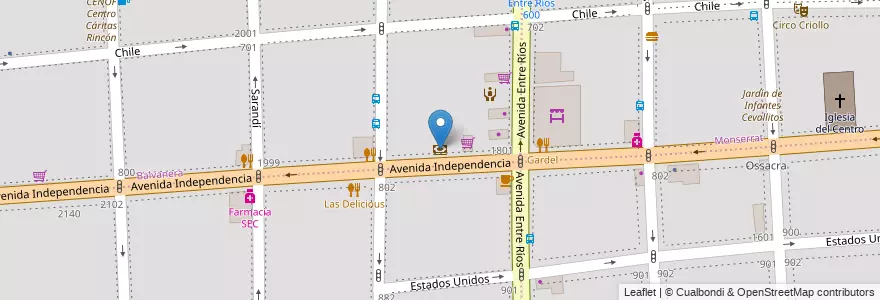 Mapa de ubicacion de Citibank, Balvanera en Argentine, Ciudad Autónoma De Buenos Aires, Comuna 3, Buenos Aires.