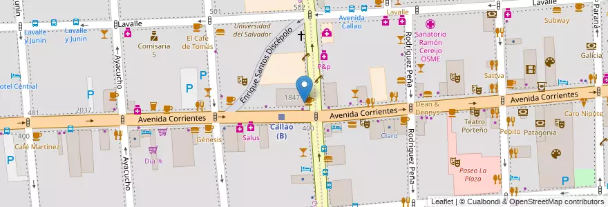 Mapa de ubicacion de Citibank, Balvanera en آرژانتین, Ciudad Autónoma De Buenos Aires, Buenos Aires.