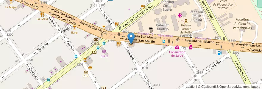 Mapa de ubicacion de Citibank, Villa del Parque en アルゼンチン, Ciudad Autónoma De Buenos Aires, ブエノスアイレス, Comuna 11.