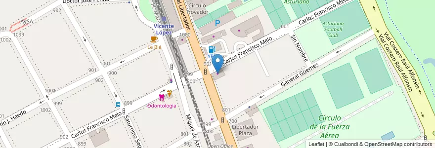 Mapa de ubicacion de Citroen en Argentina, Buenos Aires, Partido De Vicente López, Vicente López.
