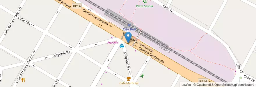 Mapa de ubicacion de City Bell, City Bell en Argentine, Province De Buenos Aires, Partido De La Plata, City Bell.