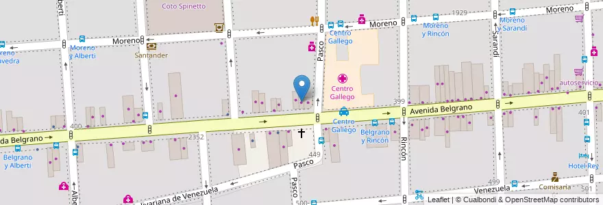 Mapa de ubicacion de City & Country, Balvanera en آرژانتین, Ciudad Autónoma De Buenos Aires, Comuna 3, Buenos Aires.