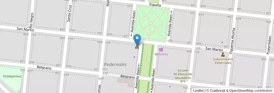 Mapa de ubicacion de City Hall 25 de Mayo en Arjantin, Buenos Aires, Partido De Veinticinco De Mayo, Pedernales.