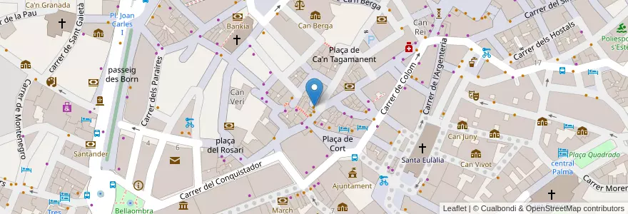 Mapa de ubicacion de City Pizza en Espanha, Ilhas Baleares, España (Mar Territorial), Palma, Ilhas Baleares, Palma.