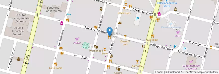 Mapa de ubicacion de City Recoleta en الأرجنتين, سانتا في, إدارة العاصمة, سانتا في العاصمة, سانتا في.